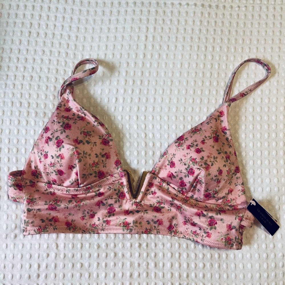 NEW top swimsuit pink with flowers